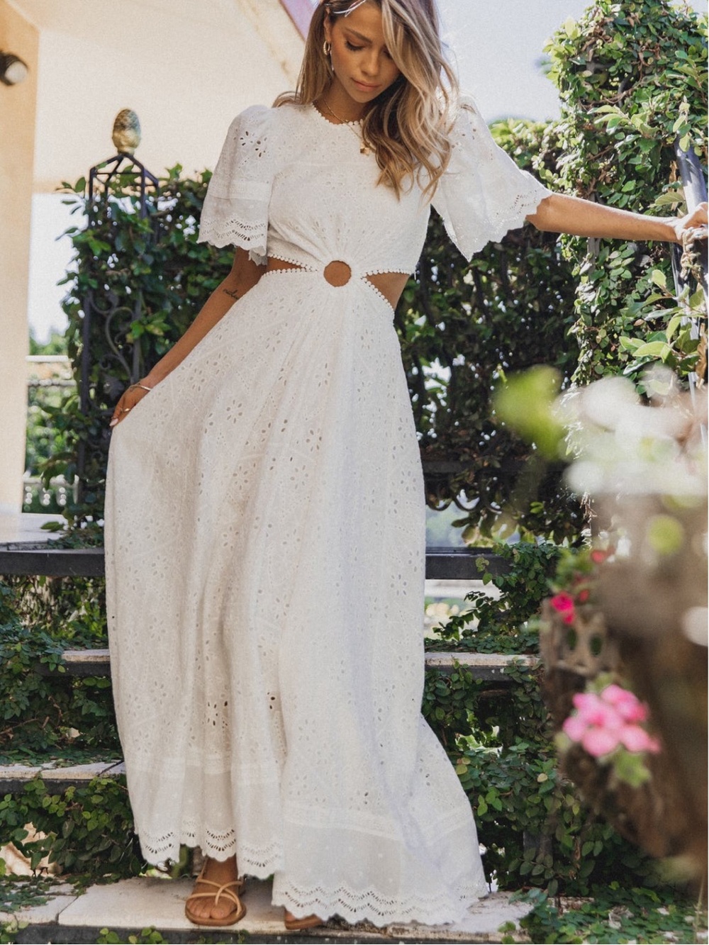 Petal & Pup Merletto Cut Out Maxi Dress New!